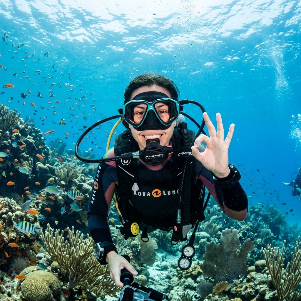 Diver representing experience